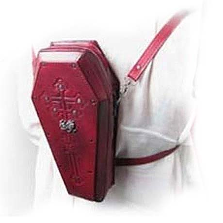 Coffin-shaped-handbag-burgundy-Prince-of-Wallachia's 2