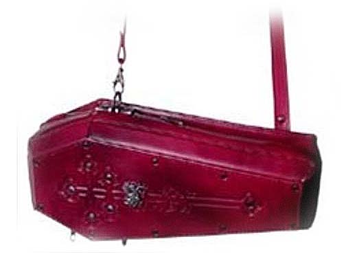 Coffin-shaped-handbag-burgundy-Prince-of-Wallachia's 3
